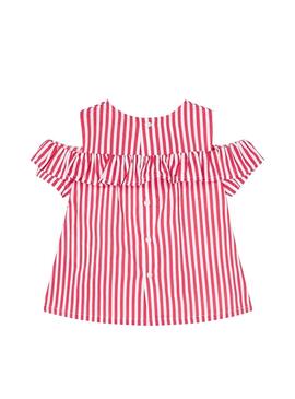 Blouse Mayoral Rayures Rouge pour Fille