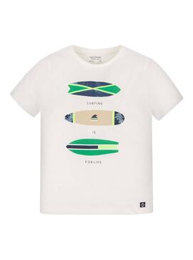 T-Shirt Mayoral Surf Blanc pour Garçon