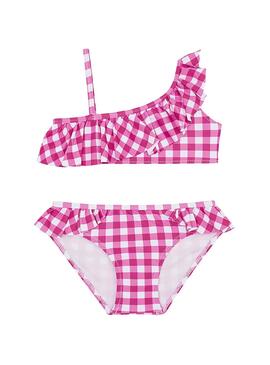 Bikini Mayoral Vichy Rose Fuchsia pour Fille