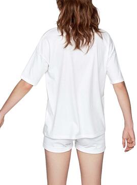 T-Shirt Pepe Jeans Lali Blanc Femme