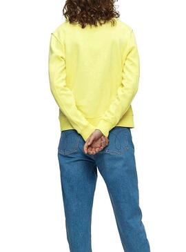 Sweat Calvin Klein Vegetable Dye jaune femme
