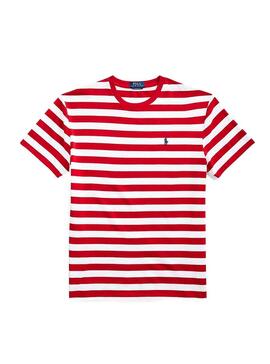 T-Shirt Polo Ralph Lauren Stripes Rouge Pour Homme