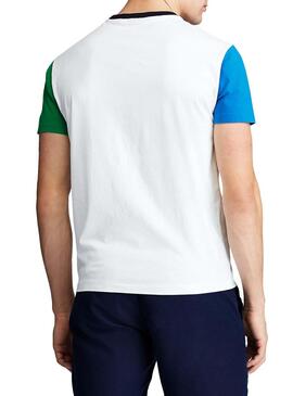 T-Shirt Polo Ralph Lauren Blanc Poche Homme