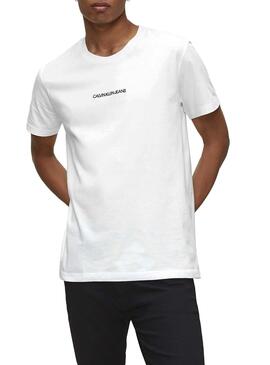 T-Shirt Calvin Klein Organic Logo Blanc Homme
