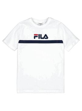 T-Shirt Fila Teal Blanc pour Garçon