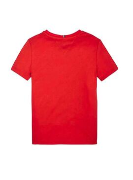 T-Shirt Tommy Hilfiger Panel Rouge para Garçon