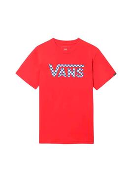 T-Shirt Vans Fill Rouge para Garçon