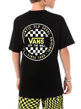 T-Shirt Vans Check Noir pour Garçon