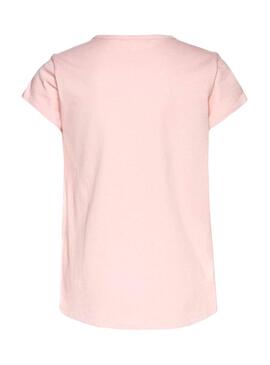 T-Shirt Lacoste Croco Rose pour Fille