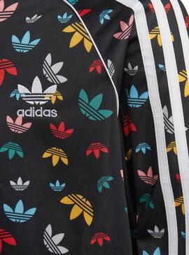 Sweat Adidas Multilogo Noir pour Fille