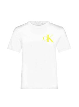 Chemise Calvin Klein Jeans Back Logo White pour femme
