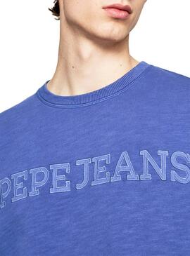Sweat Pepe Jeans Gavin Bleu pour Homme