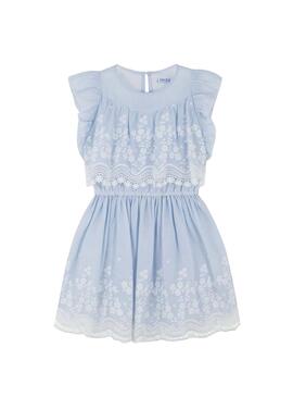Robe Mayoral Popelin Rayas Bleu pour Fille
