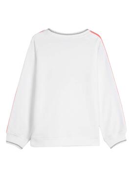 Sweat May oral Cheer Blanc pour Fille