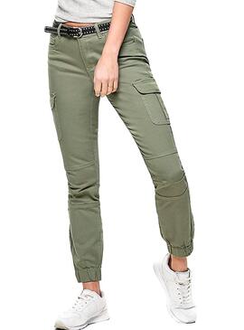 Pantalon Only Missouri Cargo Vert Femme