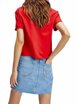 T-Shirt Tommy Jeans Flag Rouge Femme