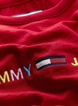 Robe Tommy Jeans Logo Rouge Pour Femme
