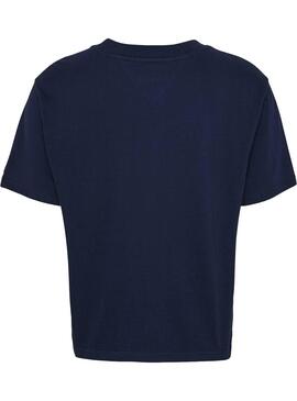 T-Shirt Tommy Jeans Modern Logo Bleu Marin Femme