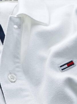 Polo Tommy Jeans Branded Blanc pour Homme