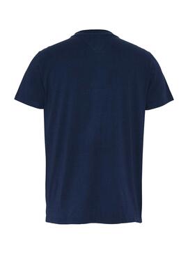 T-Shirt Tommy Jeans vertical Logo Bleu 