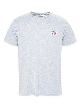 T-Shirt Tommy Jeans Chest Logo Gris pour Homme