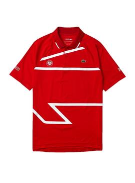Polo Lacoste Roland Garros Croco Rouge Homme
