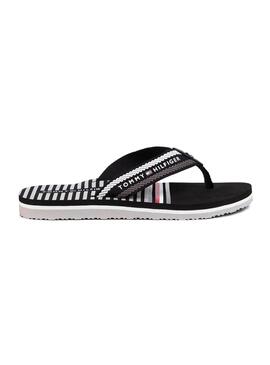 Tongs Tommy Hilfiger Stripy Noire pour Femme