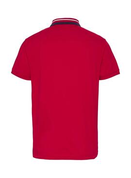Polo Tommy Jeans Classic Rouge pour Homme