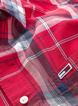 Chemise Tommy Jeans Essential Check Rouge