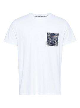 T-Shirt Tommy Jeans Pocket Blanc pour Homme