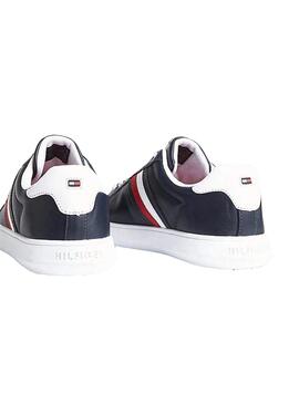 Baskets Tommy Jeans Essential Leather Bleu 