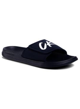 Flip Flops Calvin Klein CK Wave Marin pour Homme