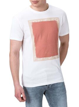 T-Shirt Pepe Jeans Philipe Blanc pour Homme