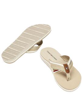 Flip flops Tommy Hilfiger Stripy Beige pour Femme