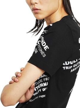 T-Shirt Diesel Sily Noire pour Femme