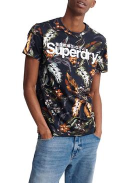 T-Shirt Superdry Tropical Bleu pour Homme