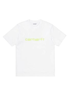 T-Shirt Carhartt Script Embroidery Blanc Homme