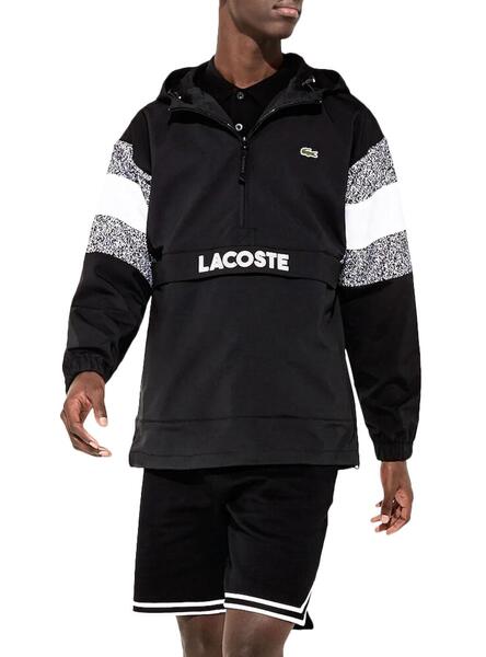Coupe vent Lacoste SPORT Jacquard Noir Homme