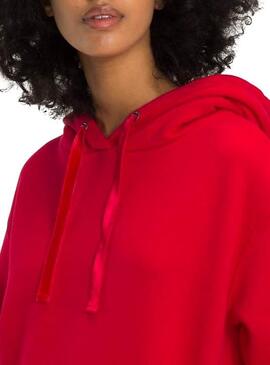 Sweat Tommy Jeans Fente Rouge