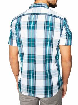 Chemise Lacoste manches courtes Vert pour Homme