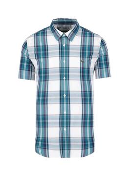 Chemise Lacoste manches courtes Vert pour Homme