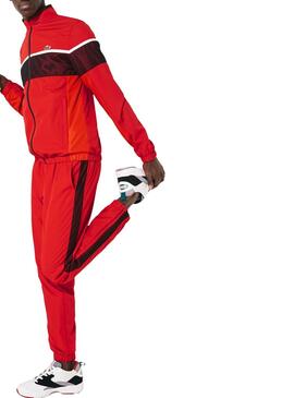 Survêtement Lacoste Colorblock rojo pour Homme