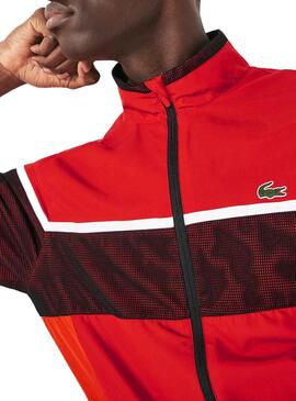 Survêtement Lacoste Colorblock rojo pour Homme