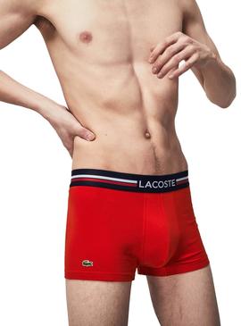 Slip Lacoste Boxer Tricolore pour Homme