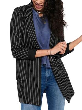 Blazer Only Baker Rayas Noire pour Femme