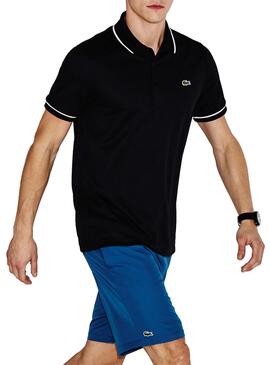 Polo Lacoste Tennis Noire pour Homme