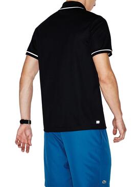 Polo Lacoste Tennis Noire pour Homme