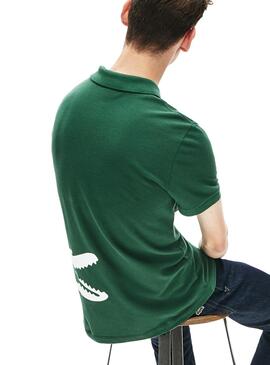 Polo Lacoste Maxi Croco Vert pour Homme