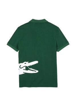 Polo Lacoste Maxi Croco Vert pour Homme