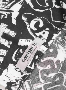 Chemise Carhartt Collage Sateen Noire pour Homme